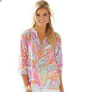 Lilly Pulitzer Elsa Top Scuba to Cuba Size XS